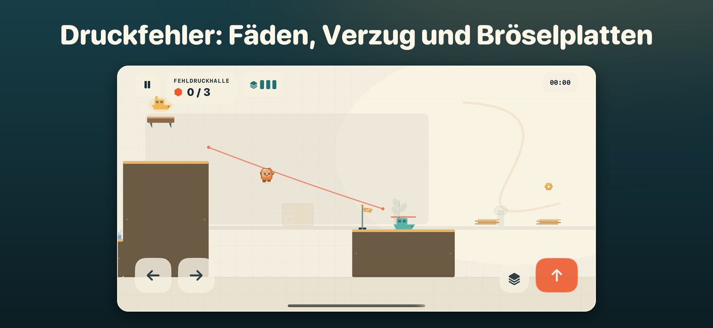 Druckfehler: Fäden und Bröselplatten