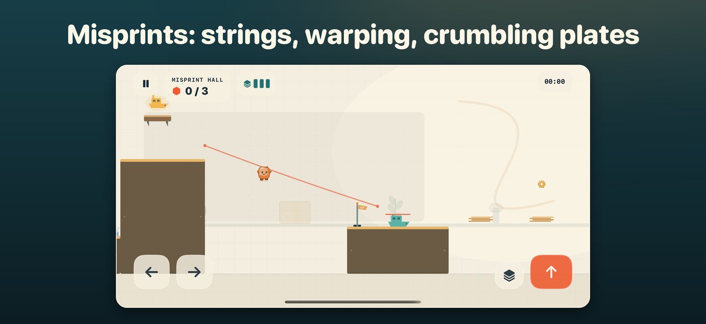 Misprints: strings and crumbling plates